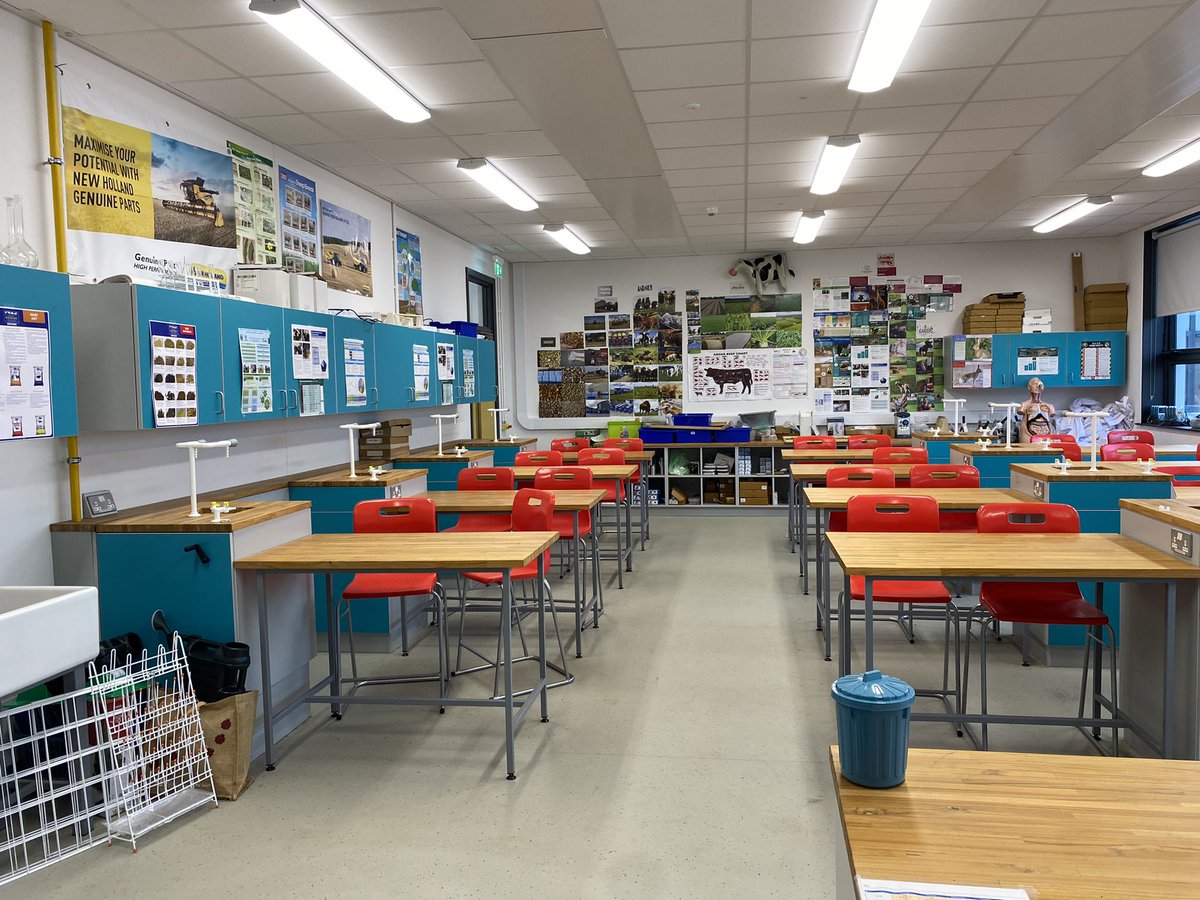 EdHolton's tweet photo. Ag science wall and classroom decorated thanks to @KiernanMilling @jheslin14 @msd_ah @NewHollandAG for their kind help in supplying information posters on animal health and feeds #agscience https://t.co/v1feFspnba