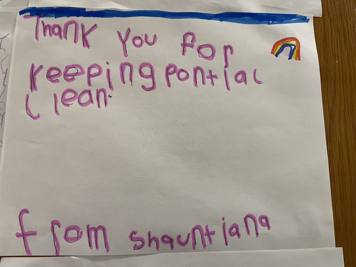 What are you thankful for? Our class is thankful for our amazing custodial staff here at <a href="/PontiacElem/">Pontiac Elementary</a> <a href="/RichlandTwo/">Richland School District Two</a> #notesofgratitude