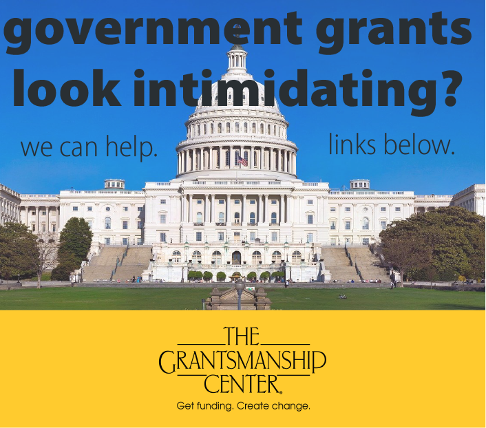 Grantsmanship's tweet photo. Feeling nervous about federal grants? The bureaucracy can be scary to navigate — you'll want a roadmap. We've got that, and more, waiting for you in our federal grants program. Learn more and sign up today at https://t.co/NZCtC88ZB6 https://t.co/jbAau4jt0T