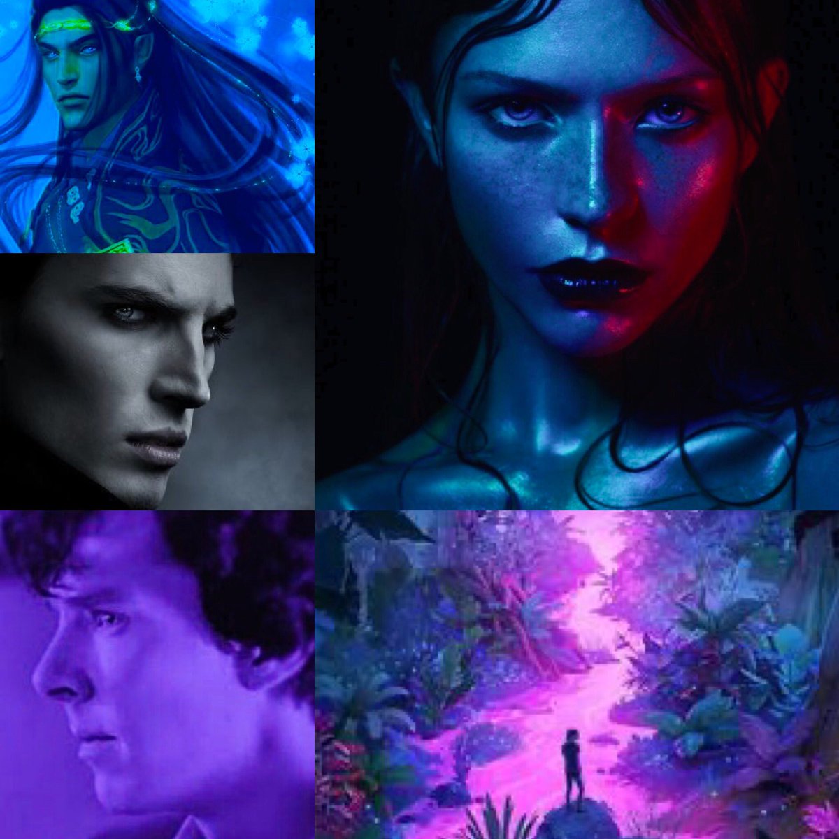 laurieannforest's tweet photo. The #lovetriangle &amp; #lovequadrangle of #TheBlackWitchChronicles ❤️🐲🔥💙🌊🐍💜 (Pinterest inspiration) (I have no idea how the love quadrangle will resolve as of yet…) https://t.co/W6sjWAuFHh