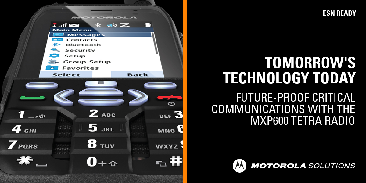 Future-proof your frontline communications with #MotorolaSolutions MXP600 TETRA radio. Superior audio and ESN ready! Learn more: ow.ly/YXzM1036Mbs