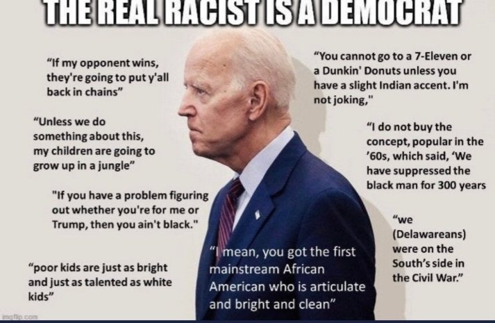 cchevy65's tweet photo. #RacistJoe  or #RacistJoeBiden is still a Racist  no matter the #...!! https://t.co/zK3oCw1uYW