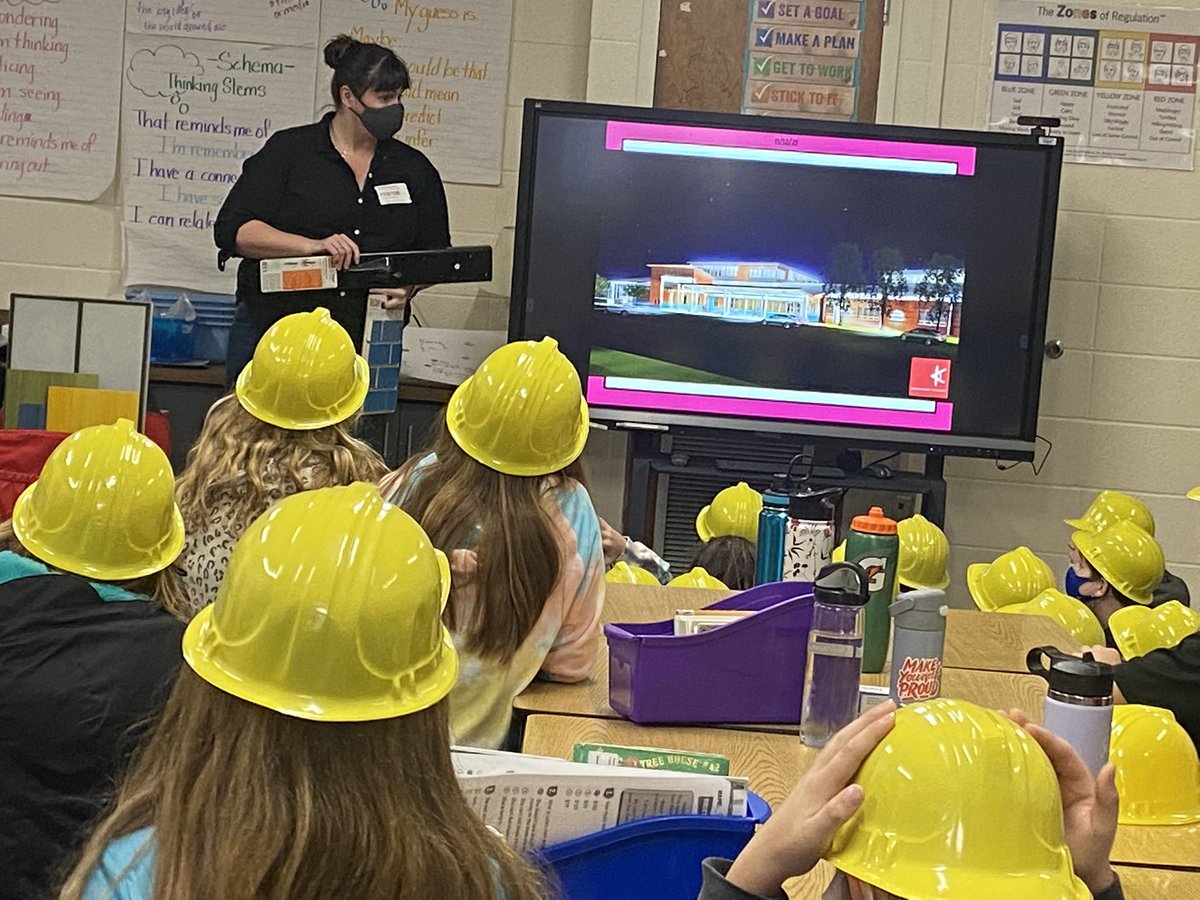 eastsidecoach's tweet photo. The @OMESKoalas architect came to meet with our 4th graders to talk about how soil, weathering, and erosion impact building structures! Real world connections! Our new school is almost ready! @Jesse_Bacon @BrandyLHoward @mrscomptons4th @bcpsky #movingforward https://t.co/ExPq7ja4LK