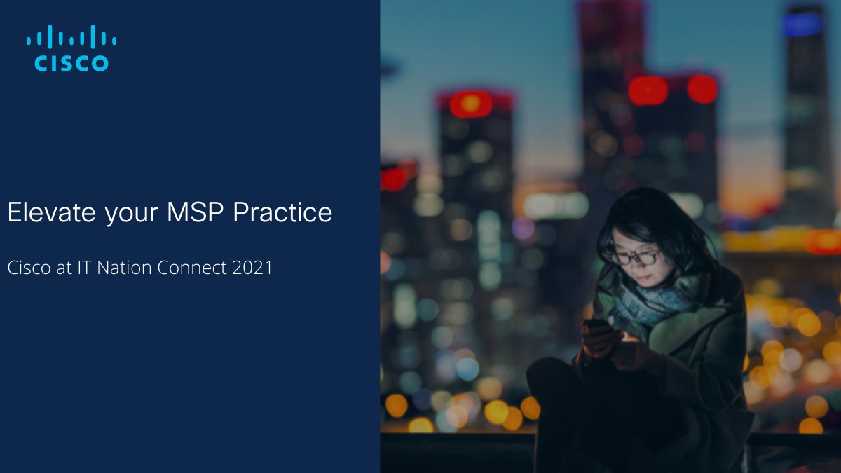 CiscoEvents's tweet photo. It's the final day of #ITNConnect21. Join Cisco for 'Go Beyond MFA: Build Your Security Offering Around Zero Trust' TODAY at 11:45 am ET with Seth Wolin. https://t.co/dAH4IskD1n https://t.co/cDTE7vvtON