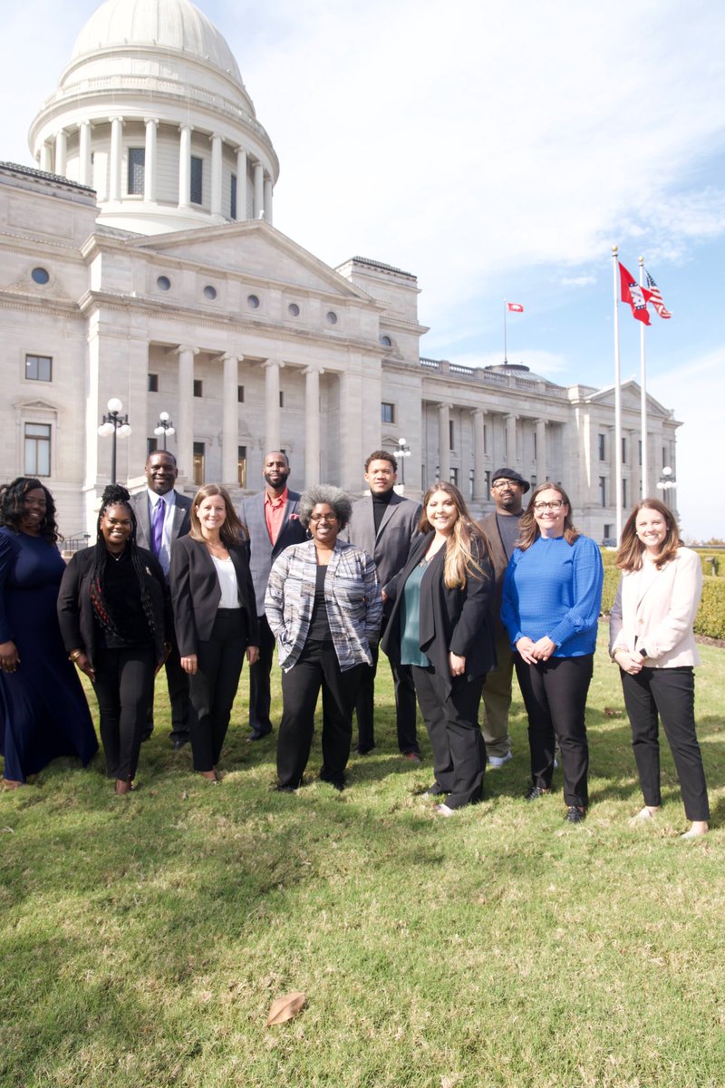 2019ATOY's tweet photo. You know — just hanging out with some esteemed educators of Arkansas and standing beside The Nine trailblazers and faces of desegregation in Arkansas education. #EducationPolicy #TeachPlusAR https://t.co/fabvfkiBlY