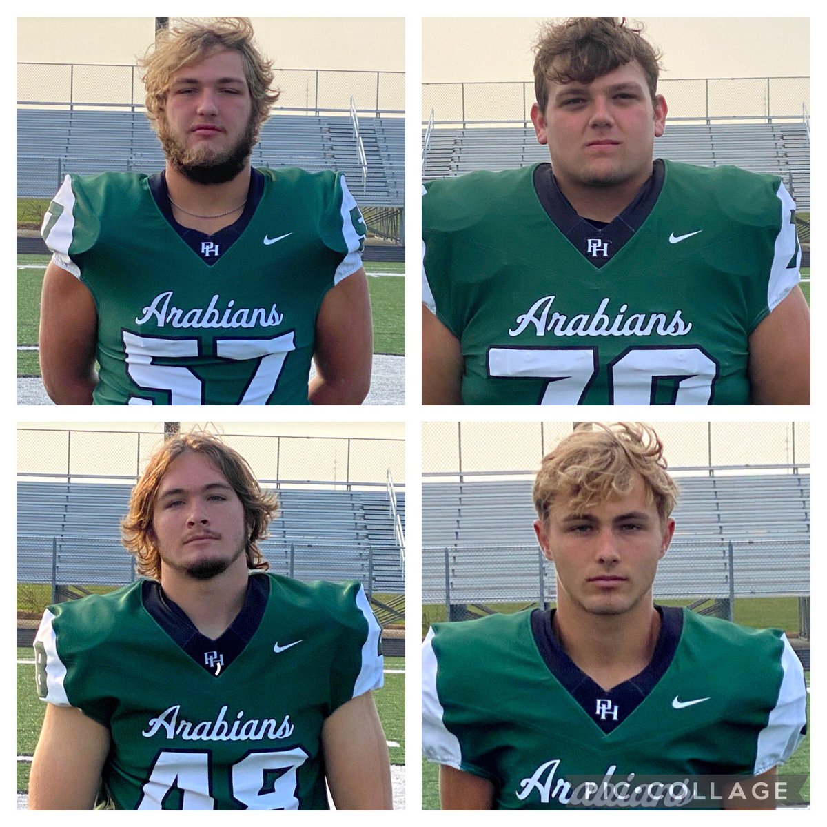 Huge congratulations to our Arabians who’ve earned All HHC-Conference Honors! Sam Mossoney (OL), Derek Lowder (DL), Dresden Roberts (LB), Jake Ehrgott (DB)