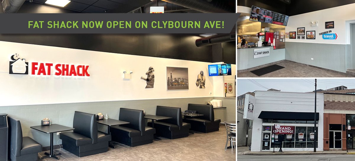 #FatShack is now open at 2140 N Clybourn Ave in Chicago! Stop by for everything from tasty appetizers to sandwiches and burgers to deep-fried desserts and shakes! 

For leasing info in the Chicago area contact Tracey Mitnick - tmitnick@acadiarealty.com

#AKR #REIT #AKRLeasing