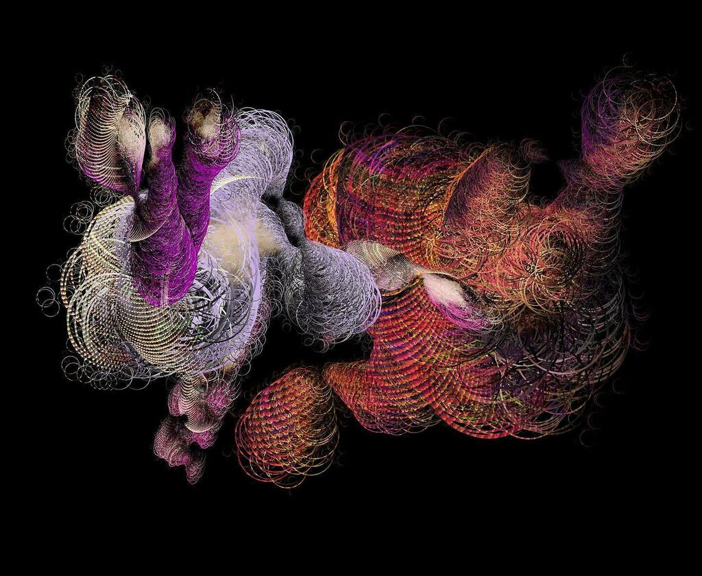 renatajiji's tweet photo. Skeins/ Écheveaux #electroniccanvas
.
.
.
.
.
.
.
.
#newmediaartist #digitalartgroup #ai #artsnumériques #multimedia #twistingpixels #collage #mutable #techspressionism #thewrongbiennale #new_media_art #technologie #artdigital #artnumérique #kunst… https://t.co/4idKQ270sX https://t.co/66uMna5te9