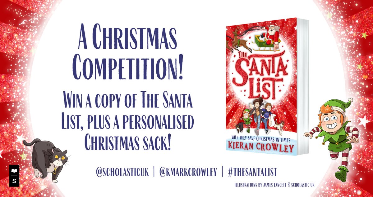 scholasticuk's tweet photo. 🎁 CHRISTMAS GIVEAWAY! 🎁 

We're giving away one copy of this year's most magical Christmas adventure, #TheSantaList, plus a gorgeous personalised Christmas sack! Simply RT before 22nd Nov to be in with a chance. @KMarkCrowley

T&amp;Cs: https://t.co/AIH6eeVUkH https://t.co/YAkn4C6L4P