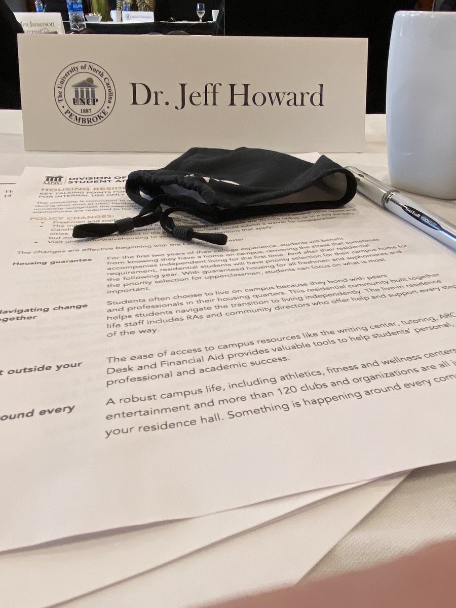 Busy and productive couple of days highlighting the good work of the @UNCPStuAffairs team with the <a href="/uncpembroke/">UNC Pembroke</a> Board of Trustees.