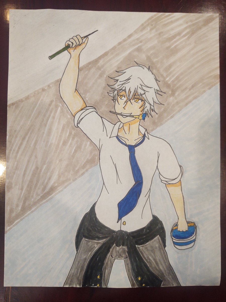 FantasyWolf7's tweet photo. I wanted to put some light on Blue Period for some #FanArtFriday fun! Loving the series so far!

#blueperiod #fanart #AnimeArt #anime https://t.co/U8kf9Nqm0d