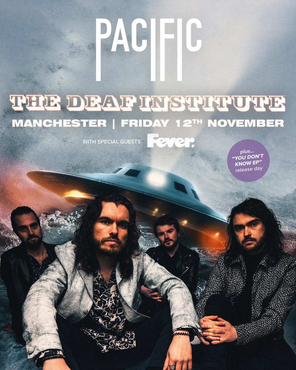 Last few tickets remaining for tonight's show with <a href="/pacificofficial/">P A C I F I C</a> plus support from <a href="/FEVERBANDUK/">Fever</a>  - Go get 'em 👉 bit.ly/2NVbRm4

7PM Doors
8PM Fever
8:45PM Pacific
10PM Curfew