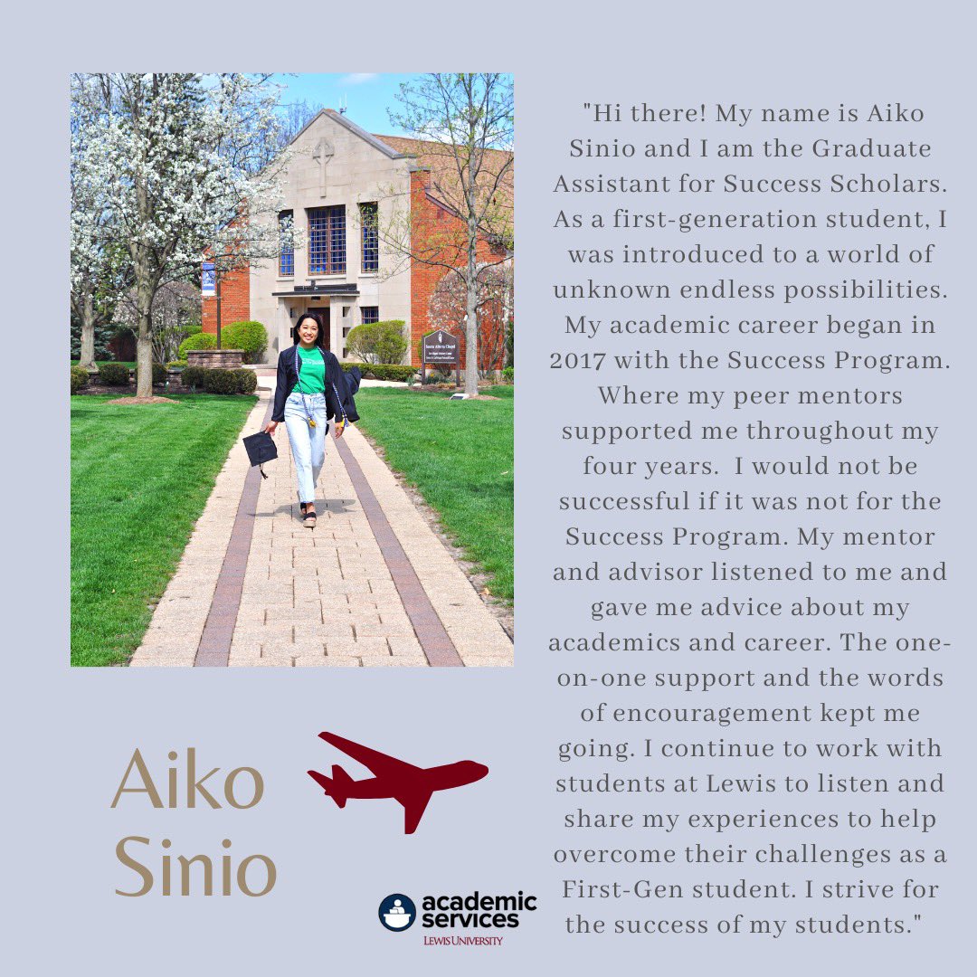 LewisU_AS's tweet image. Happy National First-Generation Week Flyers! Here we have Aiko Sinio! 

#FirstGenWeek #FirstGenFlyers #CelebrateFirstGen #lewisu #lewisu_as