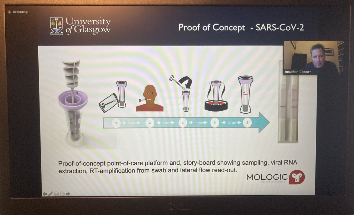 VictorJalil's tweet photo. Great plenary talk at @Sensor2021 “Bringing Nucleic Acid Infectious Disease Testing to the Point-of-Care” by @joncoopervp Wolfson Chair of Bioengineering @UofGlasgow
#LateralFlowTest
#RapidDiagnostic
#Covid
@UofGSciEng
@UofGEngineering #SiM21 https://t.co/J5iquZALA2