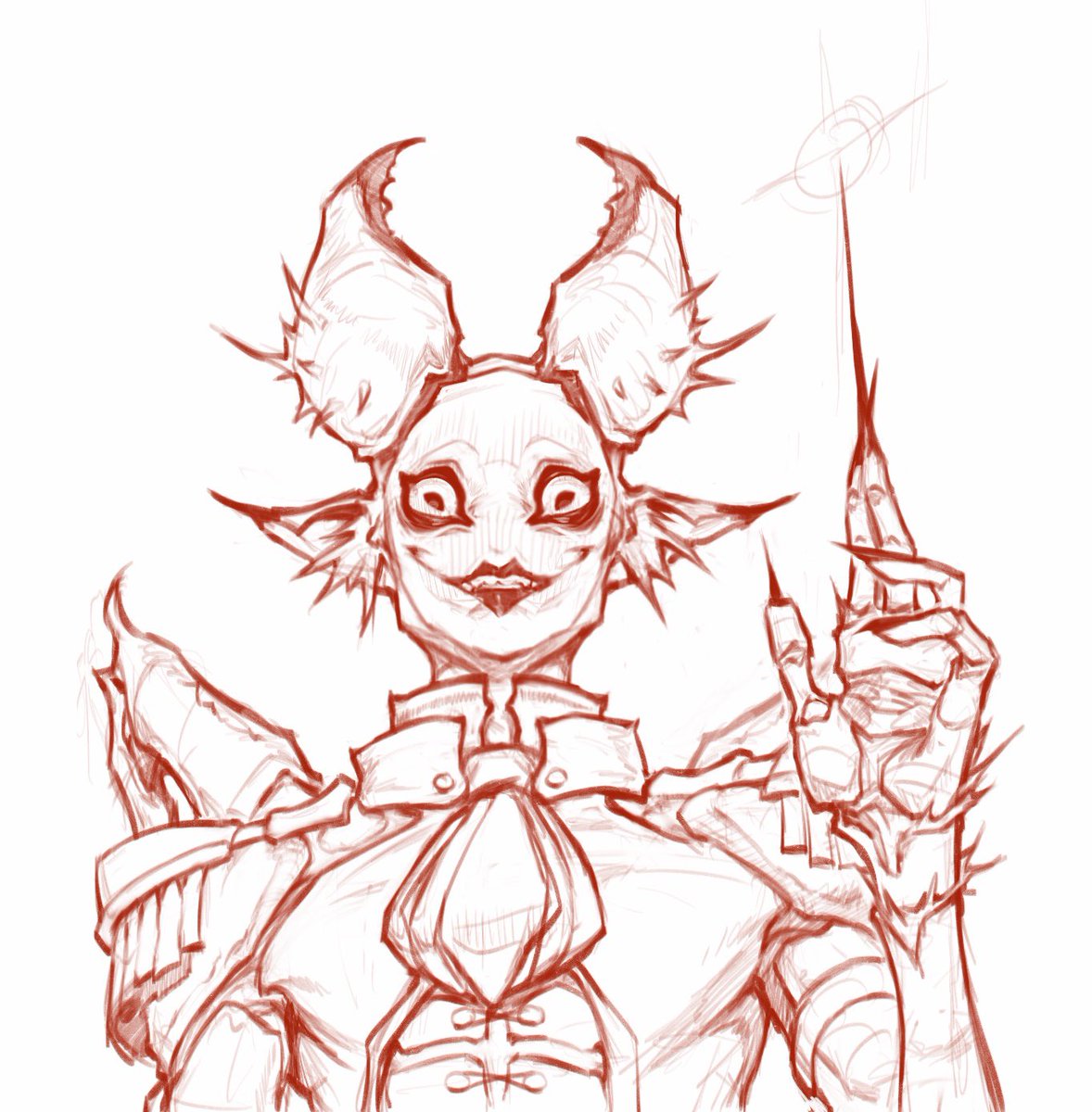 Wip sketch of my next piece in my Inferisect series.
.
Punishment.
.
#sketch #characterdesign #ipad #ipadart #procreateart #inferisect #devil