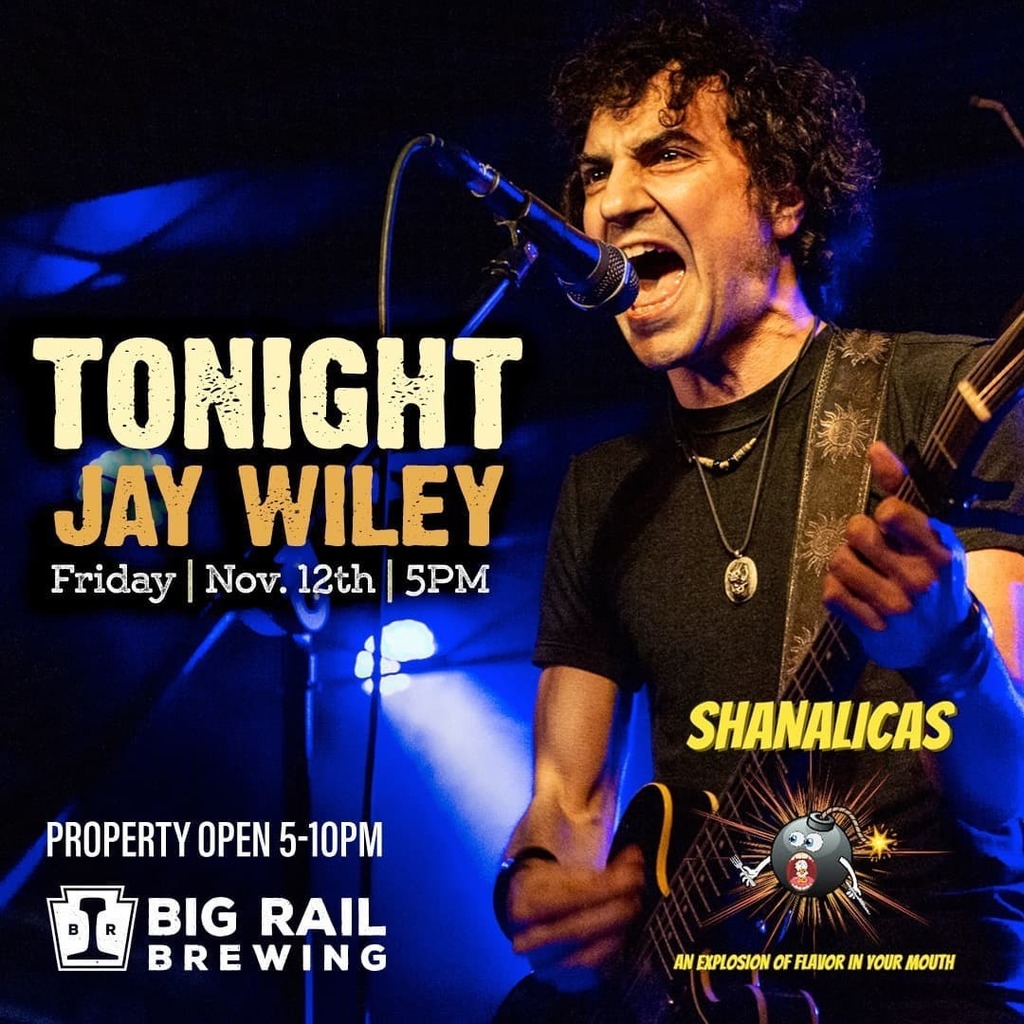 Looking to welcoming Jay Wiley of @thehawkeyes tonight at Big Rail. 

@shanalicas also joining us last minute as well.

@wileyjay33 #tonight #livemusic #friday #friyay #coldbeer #fire #bigrailbrewing #beergarden #open #pittsburghmusic instagr.am/p/CWLg9LNLIcB/