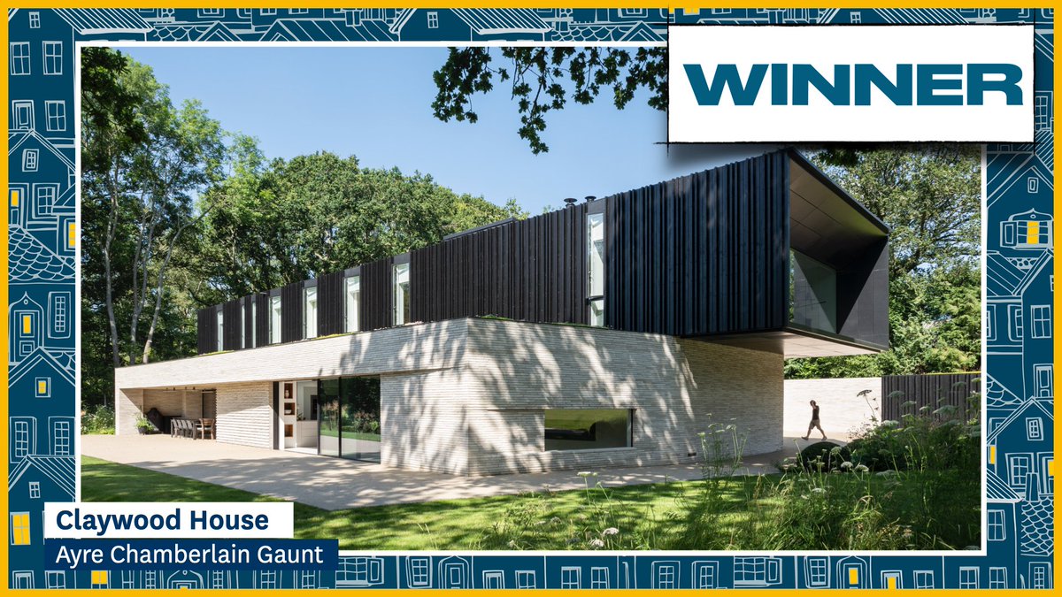 BritHomesAwards's tweet photo. The award in the House of the Year (over 2,500 sq ft) category is…@ACGarchitects for Claywood House congratulations! #BHA21 https://t.co/eeWxnVhe3S