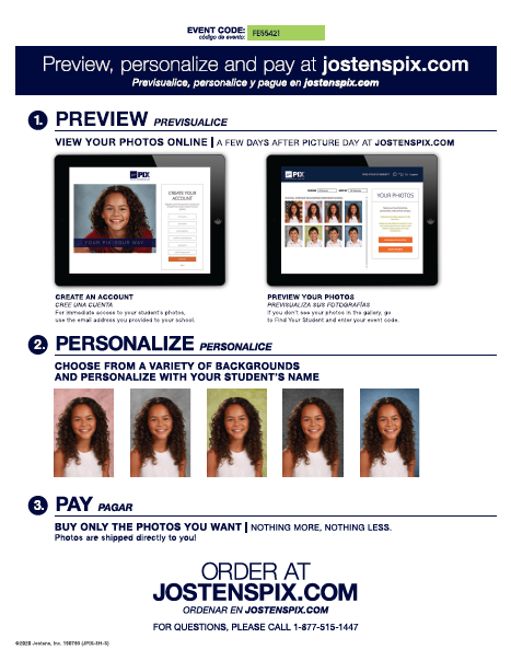 Reminder...

High School Picture Retake Day - Monday, November 15th
