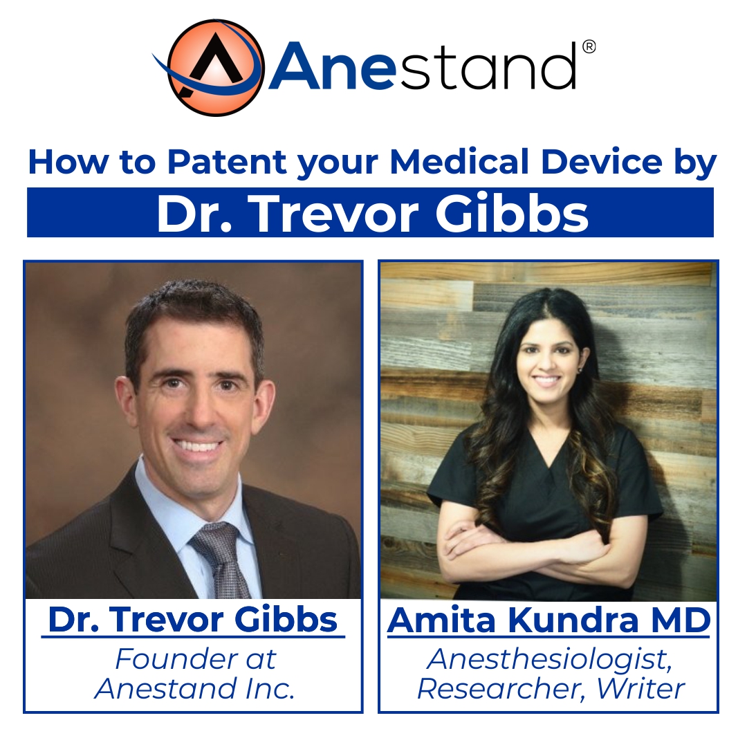 Anestand_Inc's tweet photo. Check out Dr. Trevor Gibbs Founder at Anestand's latest interview with @ask_amita, Board-Certified Cardiothoracic Anesthesiologist⁣⁣ on "Inventing, patenting and bringing a #medicaldevice to market while practicing as an #anesthesiologist!" https://t.co/1jGQSQRsbX https://t.co/JU2lceGpIw