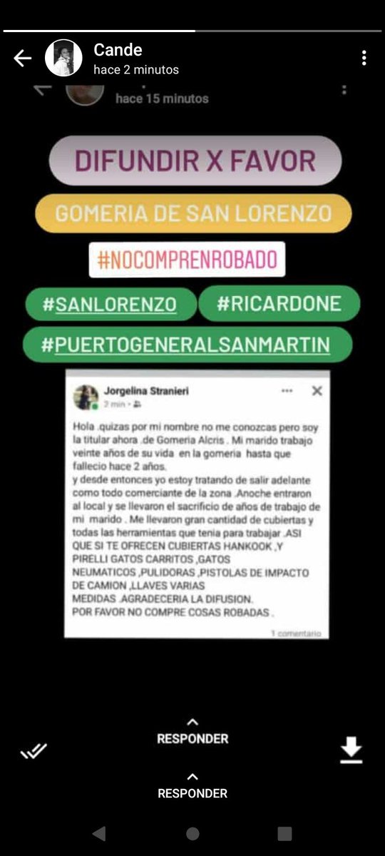 JesiZapata2's tweet photo. Difundan x favor 🙏 #nocomprenrobado #sanlorenzo #ricardone #puertogeneralsanmartin https://t.co/PPUWobmWGc