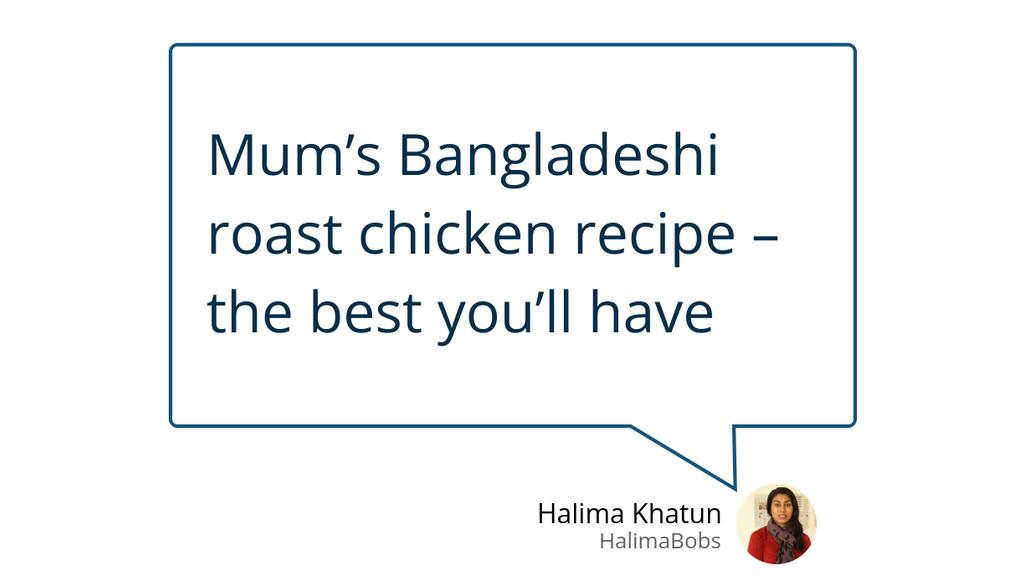 Mum's Bangladeshi roast chicken recipe – the best you'll have

Read more 👉 lttr.ai/ooOm

#dinnerideas #bengaliblogger #12ChickenMeal