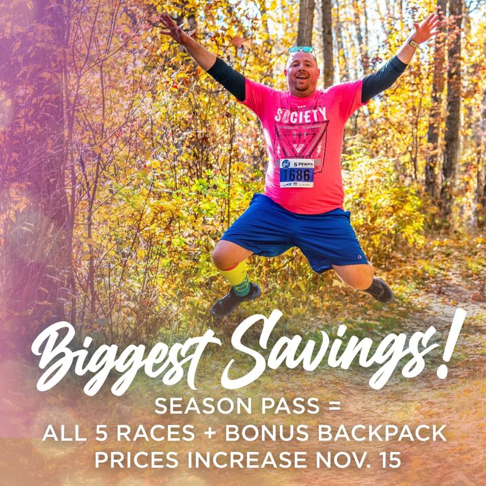 crantina's tweet photo. If you were on the fence thinking about @5PeaksRun for next years season—-DoIt! Price goes up next week!!! #getofftheroad #trailrunning #runwild #5peaks https://t.co/h2cs1eNEKW