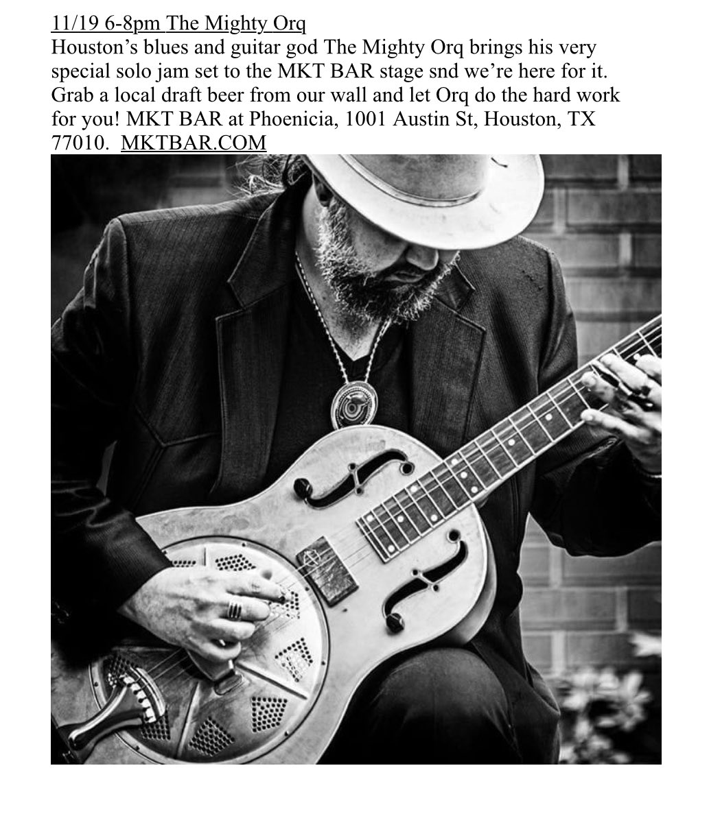 MKTBAR's tweet photo. Check out the exciting local acts we have coming onto the MKT BAR stage in November! Enjoy great music, food &amp; people every week! 
.
.
.
#houstonmusic #livemusic #livemusichouston #houstonmusicians #htxmusic #htxmusicscene https://t.co/BaZpevRRT0