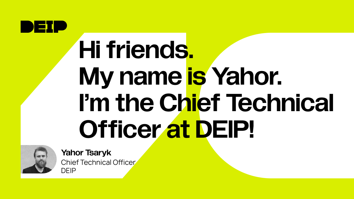 The technologies we are working on will give people more control over their personal information and allow us to create applications centered around people, that is: creators, broadening their opportunities in a way that is much more beneficial and equitable🤘
#godeip