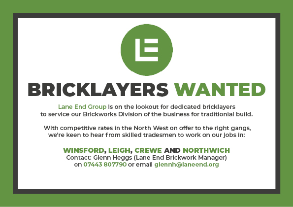 laneenduk's tweet image. 📣We're on the lookout for dedicated bricklayers to service our Brickworks Division with work in Winsford, Leigh, Northwich and Crewe. 

We're keen to hear from skilled tradesmen, contact Glen Heggs (Lane End Brickworks Manager) via 07443 807790 or email glennh@laneend.org.
