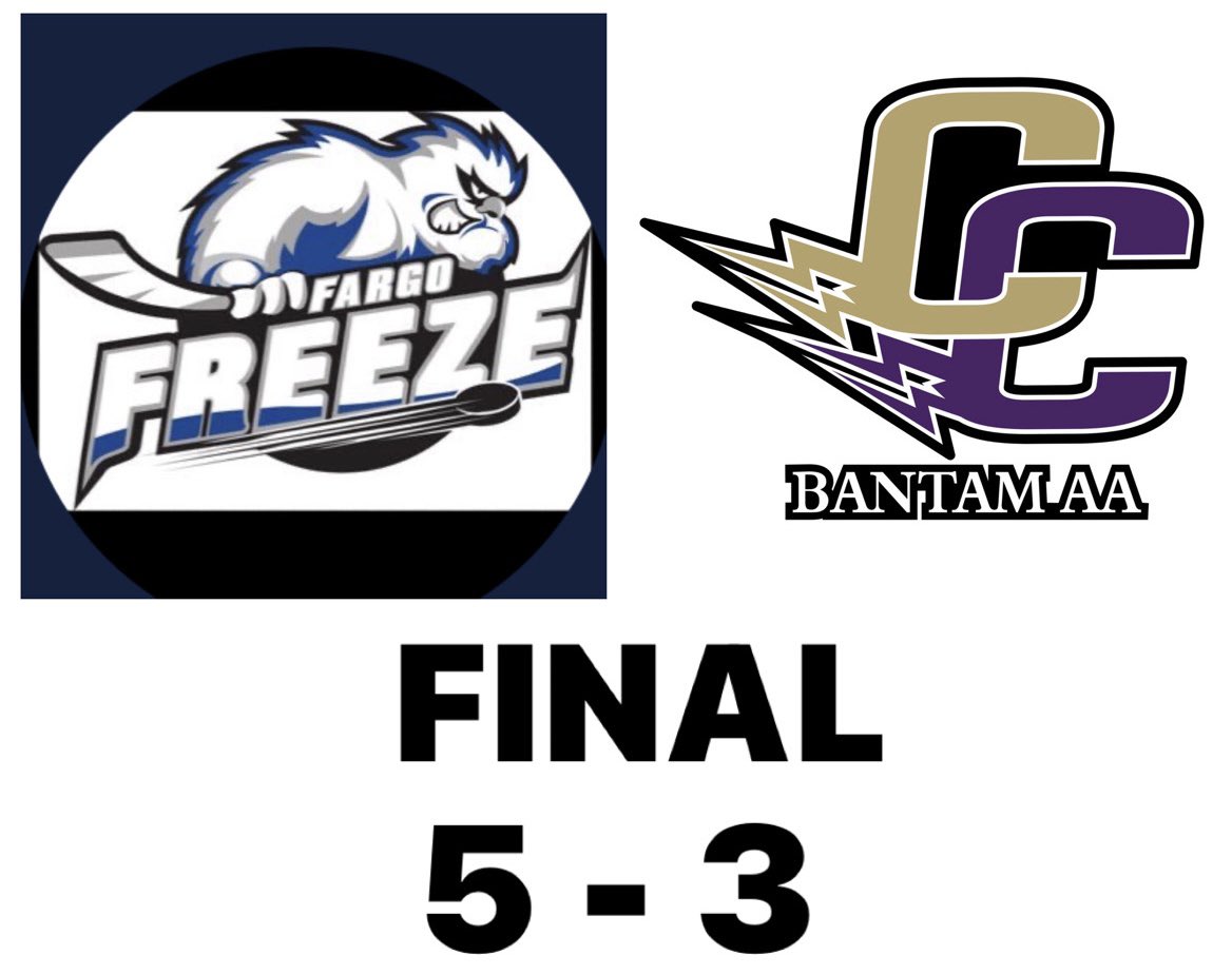 Amazing hockey and nail biter last few minutes of the 3rd.  Congrats to <a href="/FreezeBantamAA/">Fargo Freeze Bantam AA</a> scoring 2 goals with 1 min left in the game.