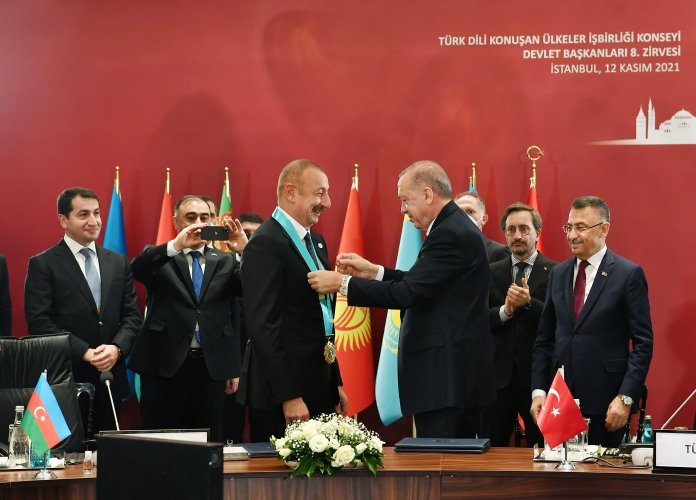 Azərbaycan Respublikasının Prezidenti İlham Əliyevə Türk Dünyasının Ali Ordeni təqdim edilib.