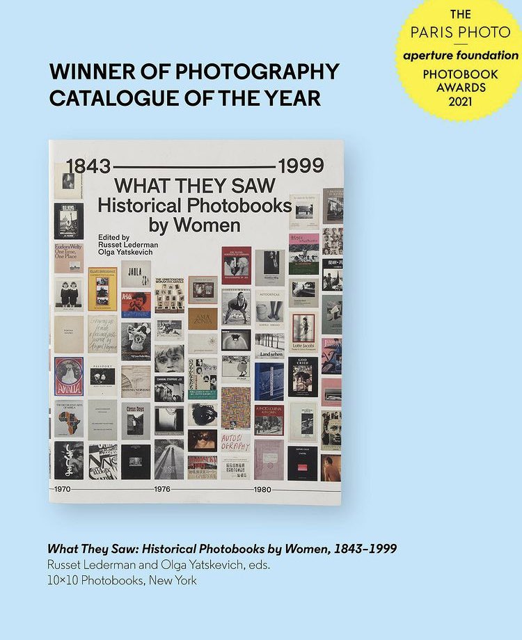 📚 WHAT THEY SAW: Historical Photobooks by Women won the <a href="/aperturefnd/">Aperture</a> <a href="/ParisPhotoFair/">ParisPhoto</a> 2021 Photography Catalogue of the Year! 🎉