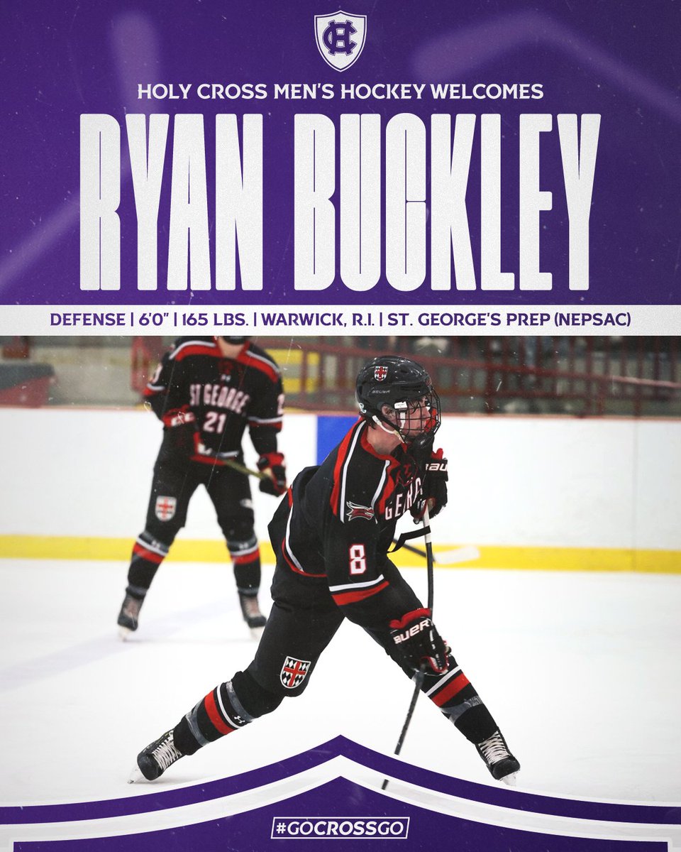 HCrossMHockey's tweet photo. Officially official! 

Welcome, Ryan Buckley! 

#GoCrossGo https://t.co/tfsZilceKF