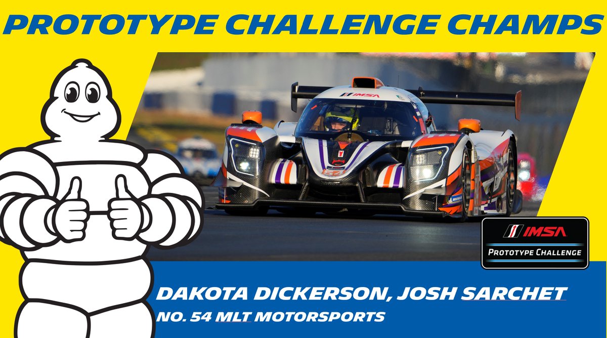 2021 IMSA Prototype Challenge Champs!

Well done <a href="/DickersonRacing/">Dakota Dickerson</a>, Josh Sarchet and MLT Motorsports. #IMSA