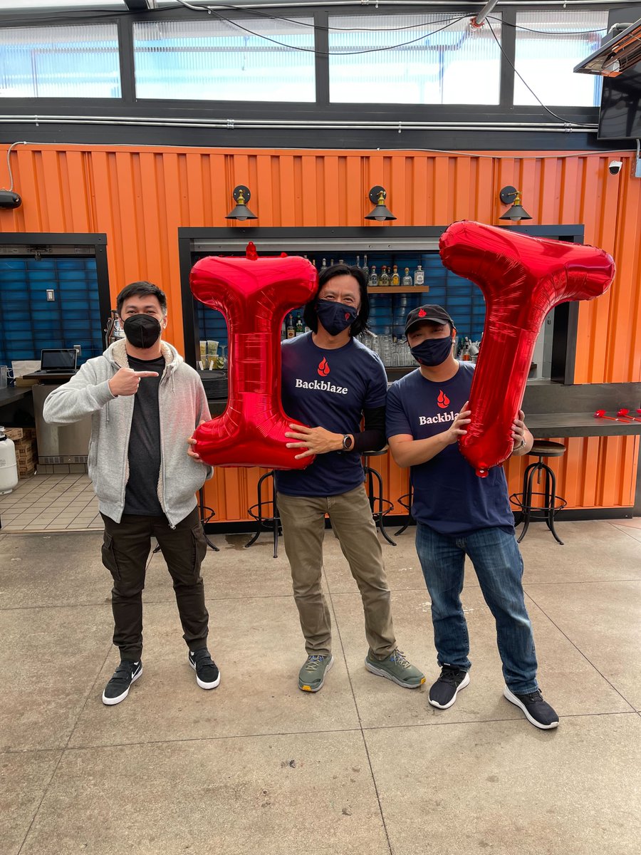 backblaze's tweet photo. A shout out to all the IT Pros out there, from some of ours at our watch-along party in San Mateo!
💪🔥
#BackblazeIPO #BlazeOn https://t.co/honS4OYzeg