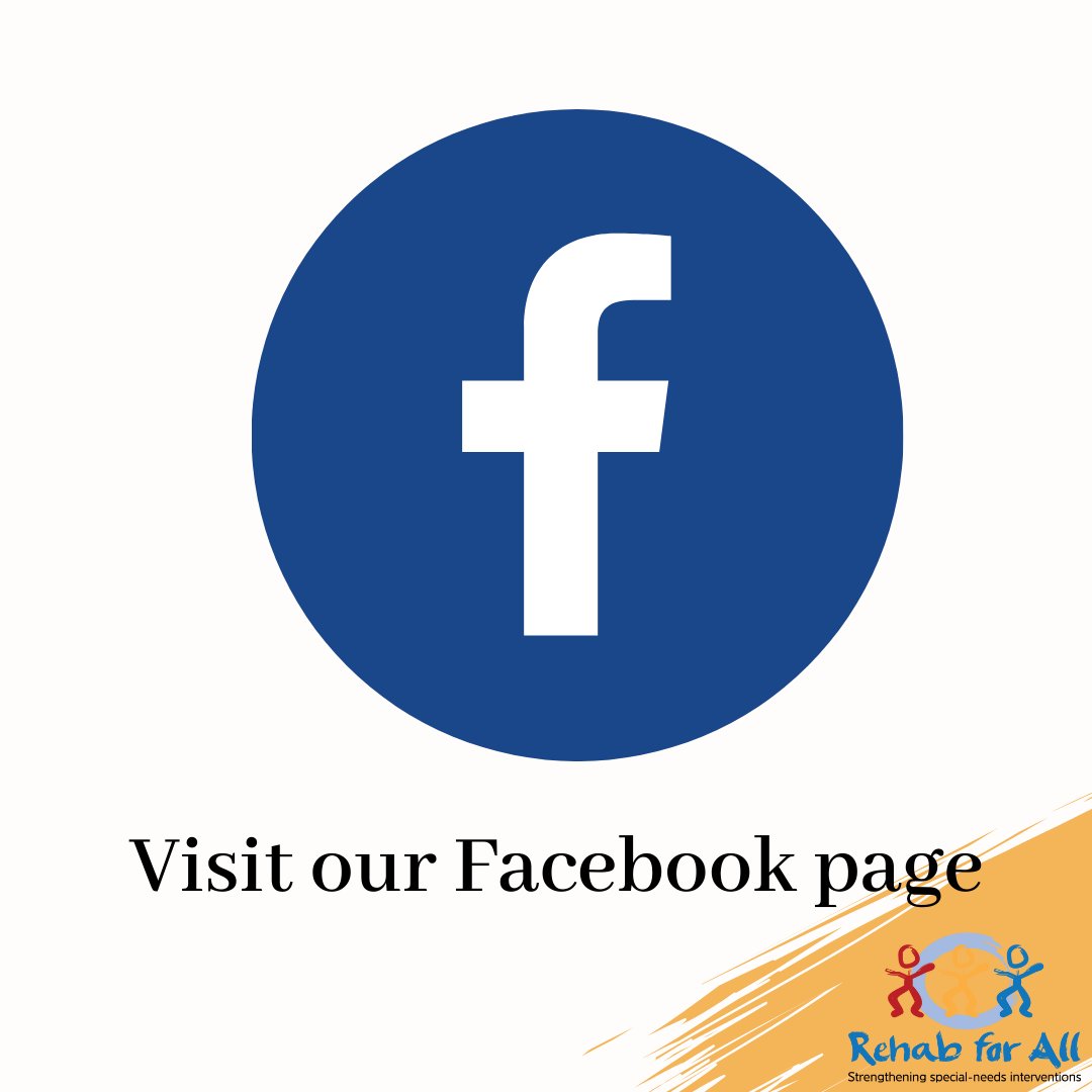 Remember to visit us on facebook for more content and ideas to support your work with people with disabilities. 

Visit us at facebook.com/rehabforallsa

#hcsmSA #RehabForAllSA #wethe15