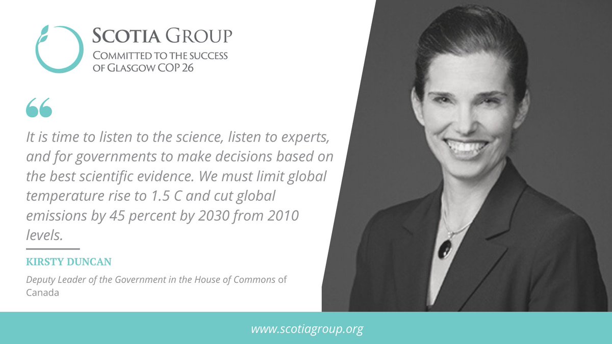 ScotiaGroup26's tweet photo. Thank you to everyone who watched and participated in the Scotia Forum yesterday! #COP26Glasgow Another quote from one of our members @KirstyDuncanEN https://t.co/b7Eh7QK7RM