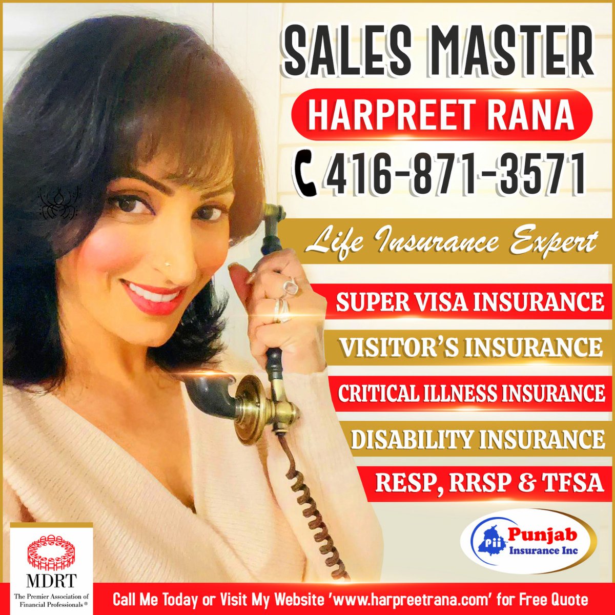 HarpreetAdvisor's tweet photo. Whatever is your budget, Get the best coverage with your own Expert Insurance Advisor, Harpreet Rana.

#HarpreetRana #InsuranceAdvisor #VisitorInsurance #DisabilityInsurance #MDRT #TermInsurance #PunjabInsurance #LifeInsurance #FreeAdvice #OneStopSolution #MyClients #BestAdvisor https://t.co/Vf76ItYp57