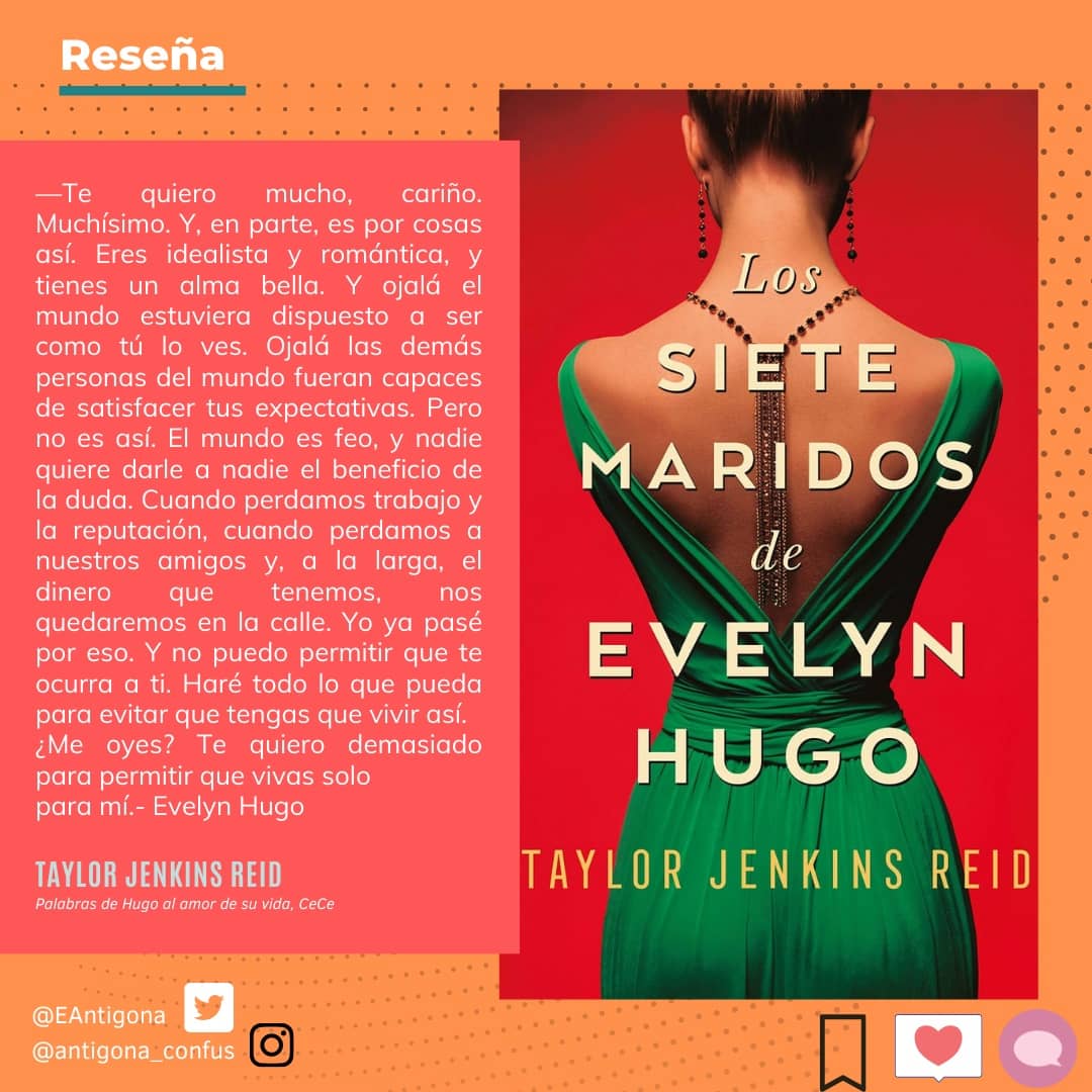 EAntigona's tweet photo. ¡Buenos días! 
Hoy les traigo la reseña de esta increíble novela: #lossietemaridosdeevelynhugo de Taylor Jenkins Reid. Me ayudan mucho dándole corazón y comentando..🌄
En mi instagram: @antigona_confus encontrarán el post. https://t.co/MOm3zHyzyo