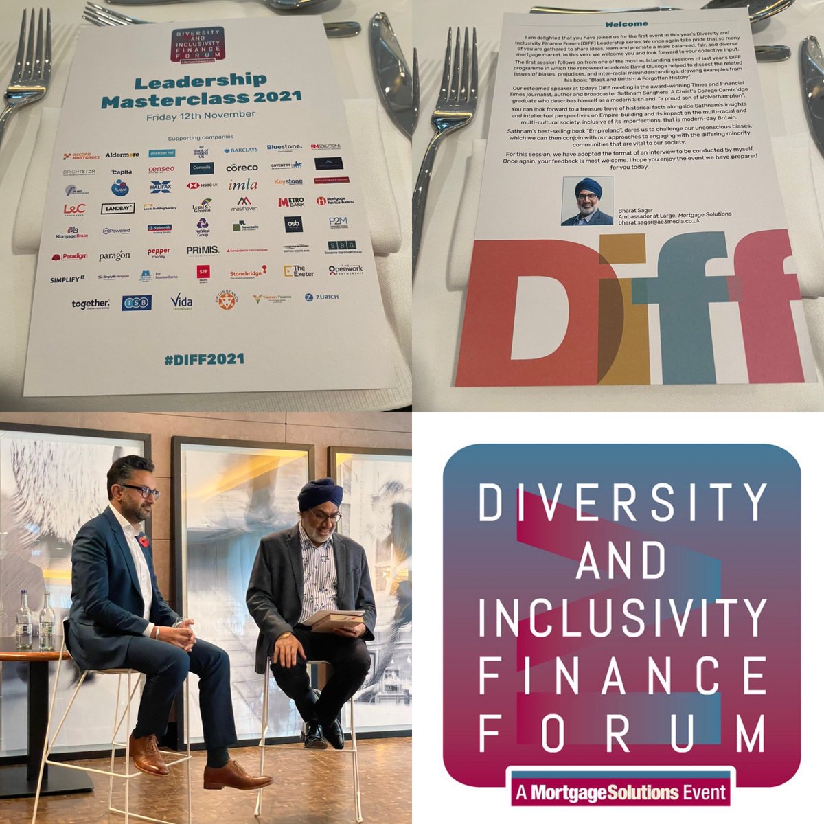 walloyd's tweet photo. Great to attend our first Diversity & Inclusivity Finance Forum Leadership Masterclass hosted by @mortgagesols - a very thought provoking interview by Bharat Sagar with @Sathnam #DIFF2021 https://t.co/aMFj1Pr0c8
