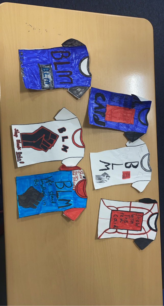 1.4 designed some amazing T-shirts focusing on climate change and Black Lives Matter! Well done👏🏼⭐️✅ <a href="/WhitehillSec/">Whitehill Secondary</a>