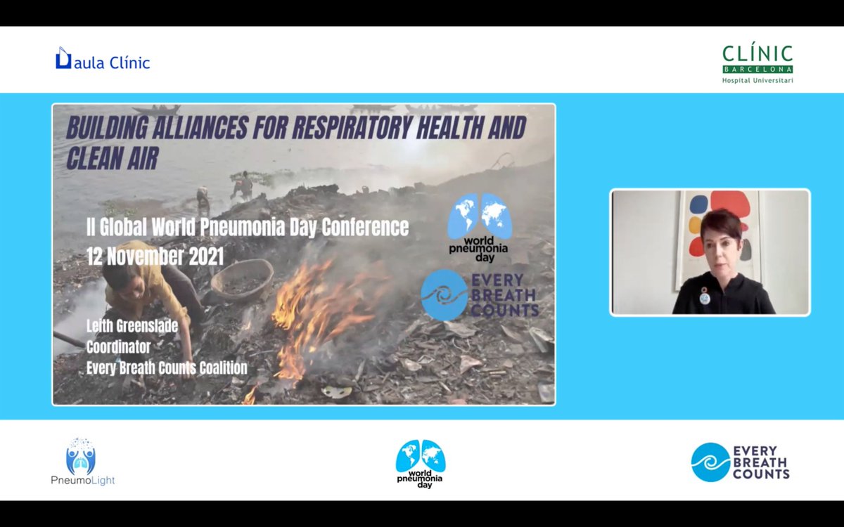 #WorldPneumoniaDay2021 is a key moment for the Health, #AirQuality &amp; #Climate communities to join forces to tackle #1 infectious killer🌍🌎 says #EveryBreathCounts Leith Greenslade

👉Watch: bit.ly/3vFbRrA
👉See the Scorecard: bit.ly/3qseRqR

#PneumoLight #COP26
