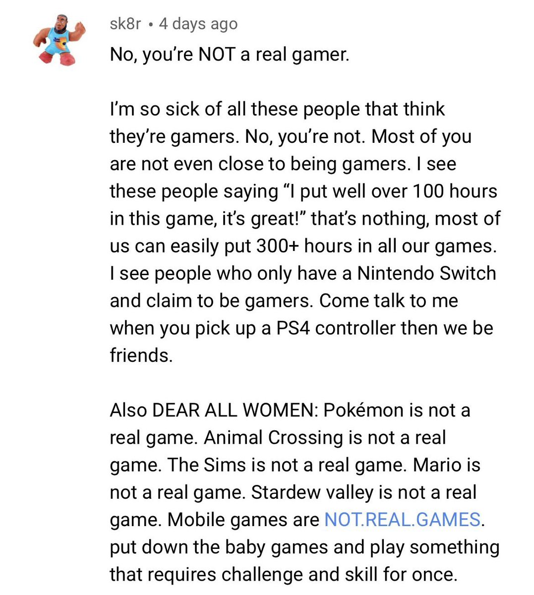CommodoreBlog's tweet photo. Don't be sk8r. sk8r is a dick.
I'm ending this right now.
If you play games, ANY games for ANY amount of time, you are a gamer. Also sk8r is a sexist asshole too. Have great Friday Gamers😉 https://t.co/0LcAKgBoAd