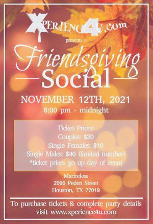 Come celebrate #Friendsgiving tonight with me and some of my sexy friends! 🍁 😘 #Xperience4U @MarfrelessBar<a href="/tag/friendsgiving"class="tags">#Friendsgiving</a><a href="/tag/xperience4u"class="tags"><span>#xperience4u</span></a>