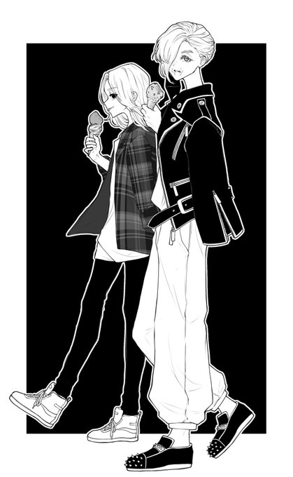 #東卍FA 
番外編のハルチとマンジロ～の髪型すき 