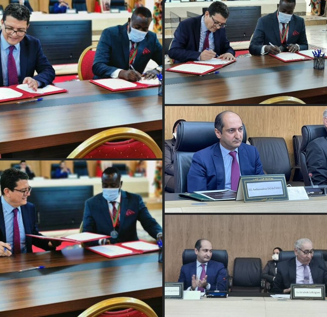 aslem_org's tweet photo. #Dakhla :
En ce 12 Novembre 2021, nous avons procédé à la Signature d'une Convention de partenariat entre #ASLEM et #CACS-Chambre Africaine du Commerce et de Services à Dakhla en présence de l'Ambassadeur DG de l'AMCI.
#Dakhla, un symbole de la Marche Verte. https://t.co/Vjrkv4uVfL
