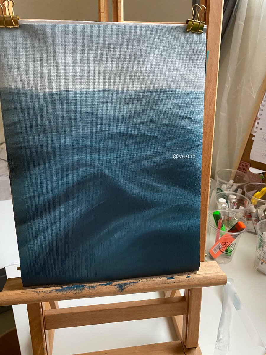 veaii5's tweet photo. The palette                    The painting https://t.co/w2EJ6K80dy
