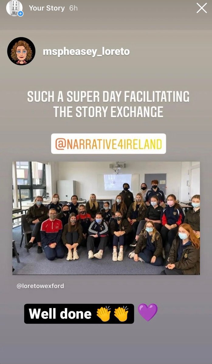 Narrative4_IRL's tweet photo. Fantastic @SchoolWexford
Great to see you all taking part in a   #StoryExchange this week. 

 #SEL #CircleWork #EmpathyEducation #Wellbeing #Connection 
@LoretoFaithDev https://t.co/luK9HQGdLW