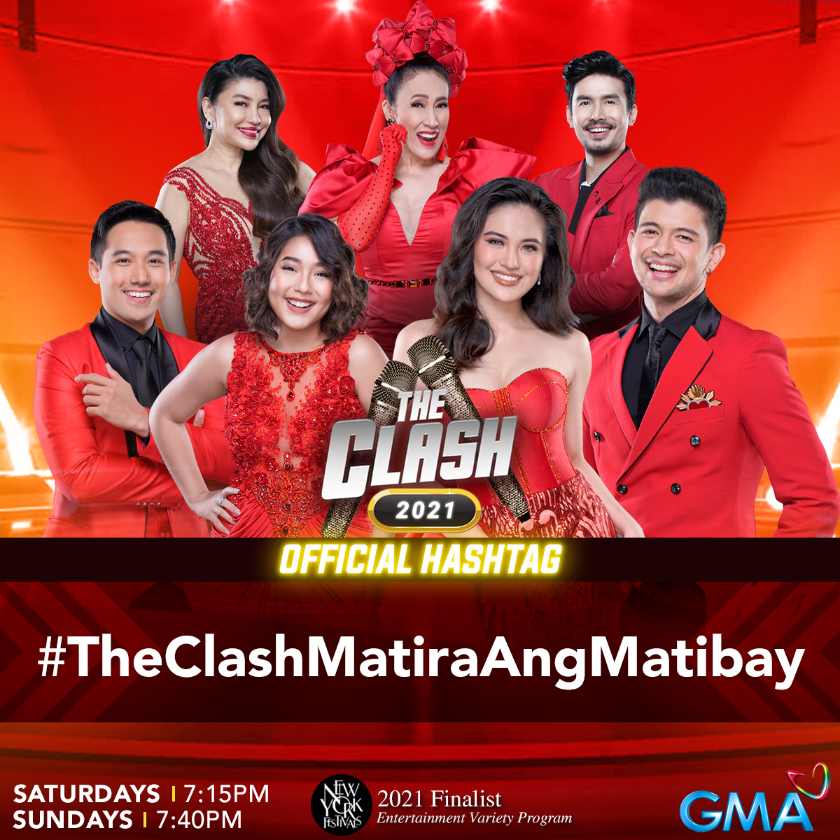 TheClashGMA's tweet photo. Official hashtag for tonight: #TheClashMatiraAngMatibay!

#TheClash2021 https://t.co/FhXAUXWHgV
