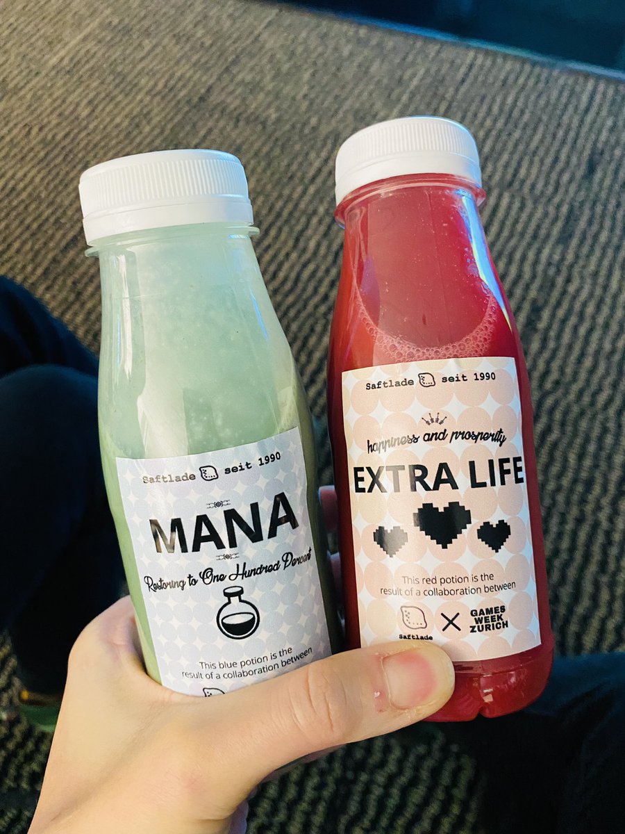 studios_hermit's tweet photo. We are at the show, waiting for it to start! Thank got they got mana and extra life in a bottle ❤️ just what we need 😇
@SGDAch @SwissGames 
#swissgames #IndieGameDev #gamedev https://t.co/xFhuWHrrmN